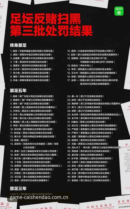 中国足协第三批禁足名单解读教程：从赛事管理视角看足球行业整顿